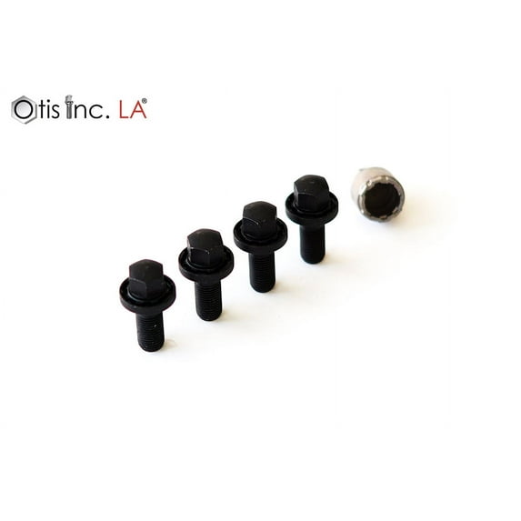 Farad Galaxy Lock Wheel Lock Bolt M14x1.5x51, Cone Seat, Black, Hex 22, One Key