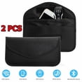 thumbnail image 1 of Faraday Bag, 2 Pack RFID Signal Blocking Bag Shielding Cage Pouch Wallet Case for Cell Phone Privacy Protection and Car Key FOB, 1 of 7