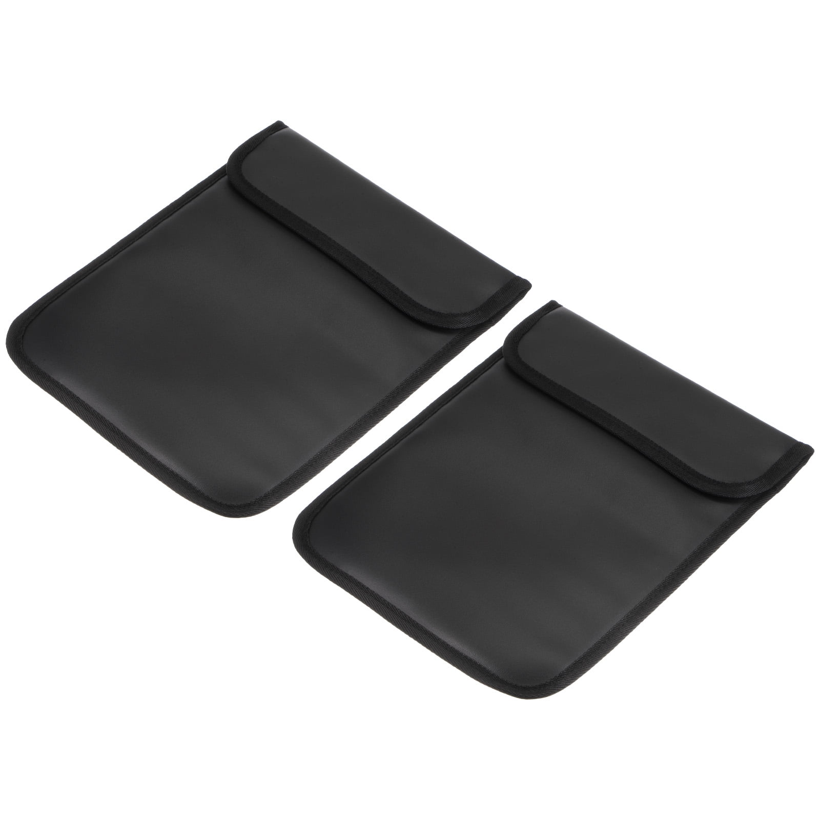 Faraday Bag, 2Pcs RFID Signal Blocking Pouch 11 Inch PU Wallet Anti-Tracking Anti-Spying, Black