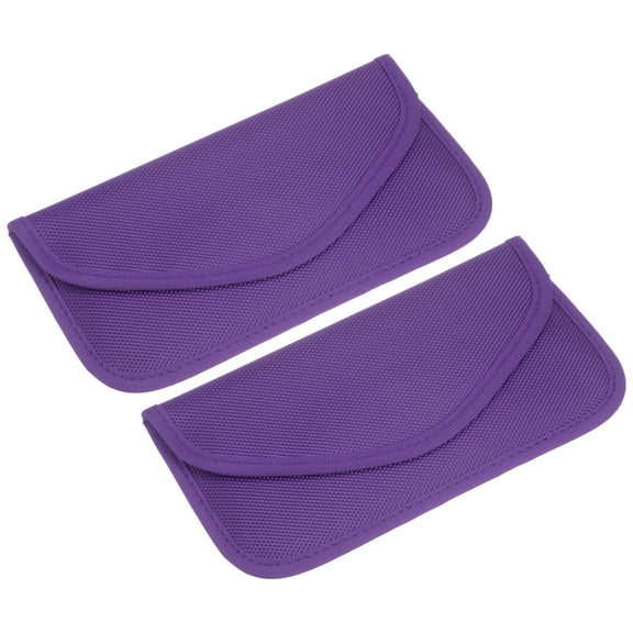 Faraday Bag, 2Pcs RFID Signal Blocking Pouch Wallet 7.87 Inch Anti-Tracking Anti-Spying, Purple