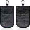 thumbnail image 2 of 2-Pack Faraday Bag For Key Fob - RFID Signal Blocker - Carbon Fiber Pattern - 360° Protection 2 of 6