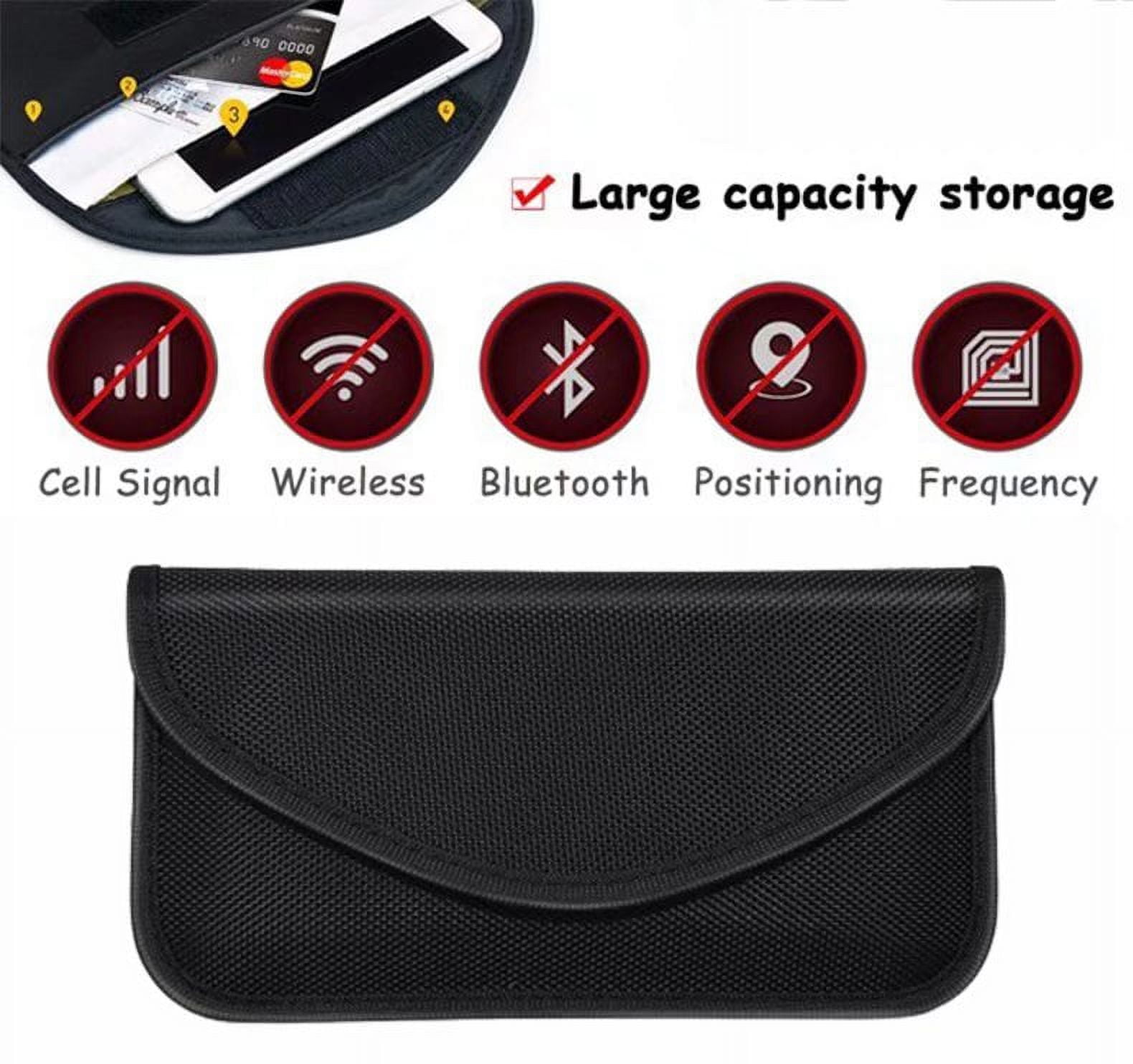 Military-Grade Faraday Bag, Car Keyless Entry RFID 4G 5G WiFi Bluetooth  Blocker