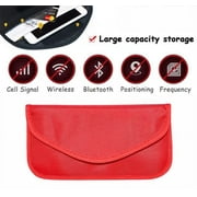 Faraday Bag, RFID Signal Blocking Bag Shield Pouch for Cell Phone and Car Key FOB Protector, Privacy Protection, Anti-Hacking - Red