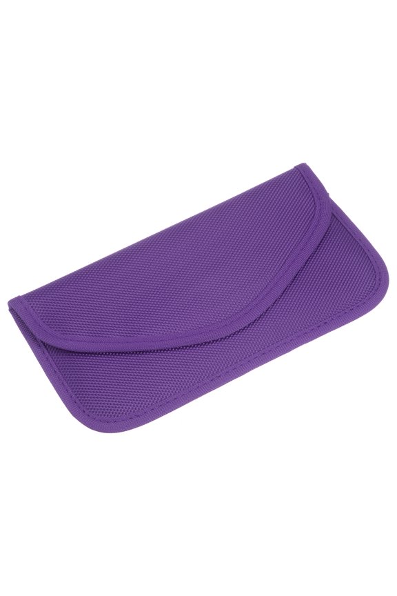 Faraday Bag, RFID Signal Blocking Pouch Wallet 7.87 Inch Anti-Tracking Anti-Spying, Purple
