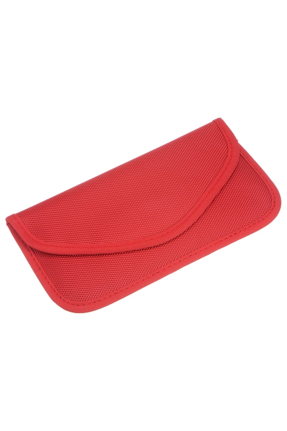 Faraday Bag, RFID Signal Blocking Pouch Wallet 7.87 Inch Anti-Tracking Anti-Spying, Red