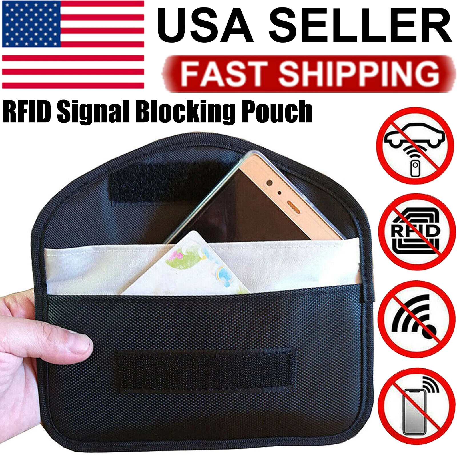 2 Pack Blocking Shield Sleeves - No Signal At All - No Calls No GPS - Universal Size Cell Phone Singnal Blocking Case - Protection For Security & Privacy From 5G RF