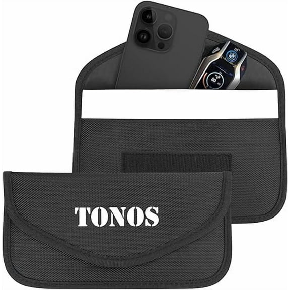Faraday Bags for Phones - 2PC Faraday Key Fob Protector Case, RFID Blocking Faraday Pouch, Top Security Material Faraday Bag, WiFi/GSM/LTE/NFC Signal Shielding, Anti Theft Car & Phone Protection