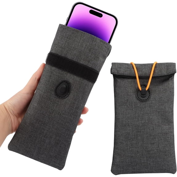 Faraday Bags for Phones, Signal Blocking Case Dry Shield Faraday Phone Sleeve Waterproof Dry Bag for Cell Phones, Car Key/WiFi/RFID/GPS Signal Blocker(Color:Grey)