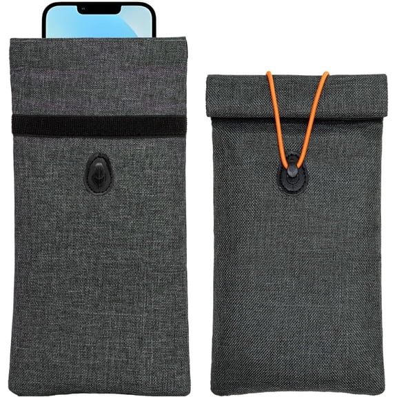 Faraday Bags for Phones 2 Pack Go Dark Bags for Cell Phones, Signal Blocking Case, RFID Blocking Pouch for Privacy Protection