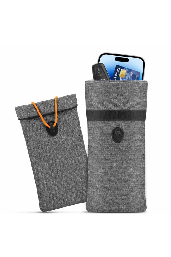 Faraday Bags for Phones, 2 Pack Go Dark Bags for Cell Phones, Signal Blocking Case, RFID Blocking Pouch for Privacy Protection