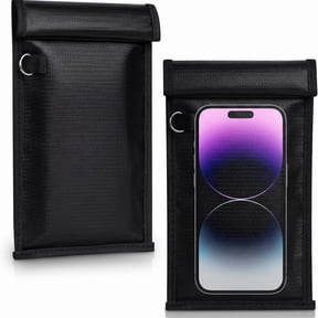 Faraday Bags for Phones and Car Key 2 Pack, Signal Blocking Pouch, Cell Phone Signal Jammer, Car Key/WiFi/RFID/GPS Signal Blocker Black (m)