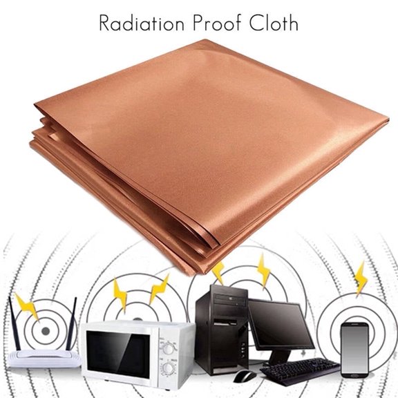 Faraday Fabric Radiation-proof Conductive Copper Cloth Blocks Signals WiFi Cell RFID EMF RF Shielding, 39"x43" inches