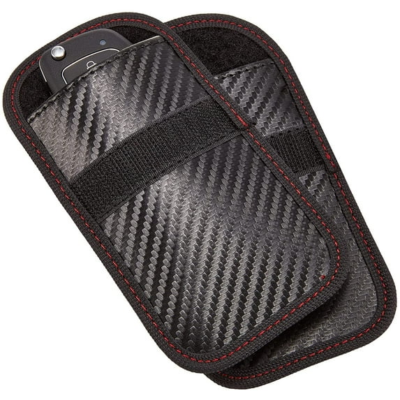 Faraday Key Fob Protector - 2 Pack Mini Anti-Theft Pouch Key Fob RFID Signal Blocking Faraday Bag for Key Fob