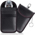 thumbnail image 1 of Faraday Pouch for Car Keys, Car RFID Signal Blocking Holder, Key Fob Protector, Double-Layers of Shielding Carbon Fiber Material Anti-Theft Faraday Pouch(2 Pack), 1 of 6