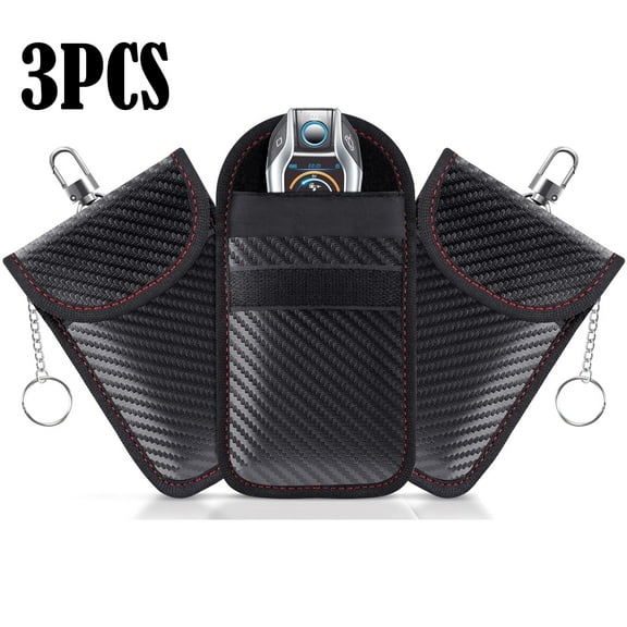 Faraday key fob protector, Faraday Bag, Car RFID Signal Blocking Holder, Key Fob Protector,Cage Block Signal Anti-Theft Fob Case (2 Pack)