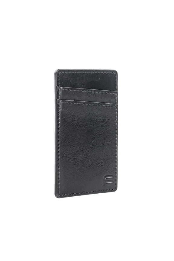 Faraday Wallet - RFID Blocking | Aluminum Credit Card Holder | Slim Minimalist Wallet | Locking Button Release | MagSafe Compatible | Money Clip | Genuine Leather (Faraday Companion Wallet) Y101