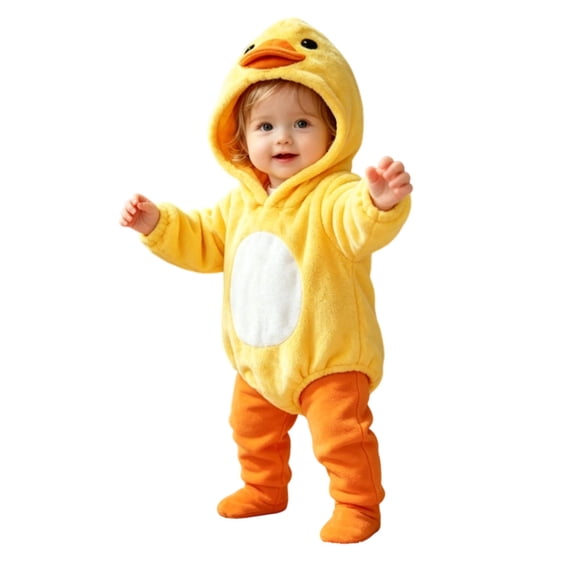 Faraee Baby First Halloween Duck Hooded Romper Footed Pants Set for Toddler Infant Boys Girls Dress Up Clothes