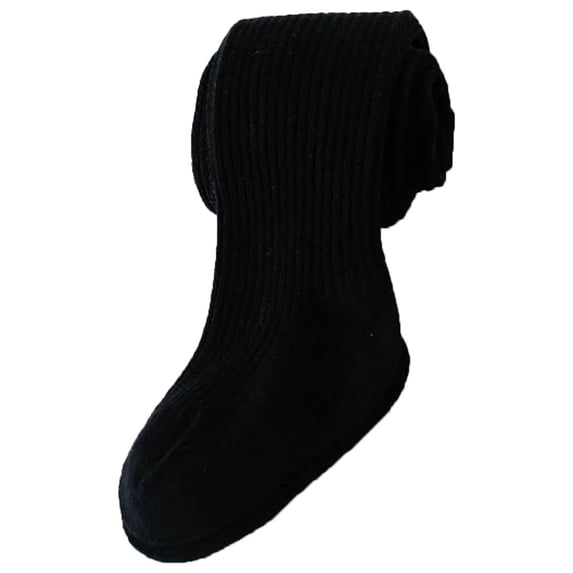 Faraee Baby Girls Tights Cotton Cable Knit Footed Pantyhose Toddler Thick Winter Stockings Infants Leggings 2t 3t 4t 5t 0-12 Years Black