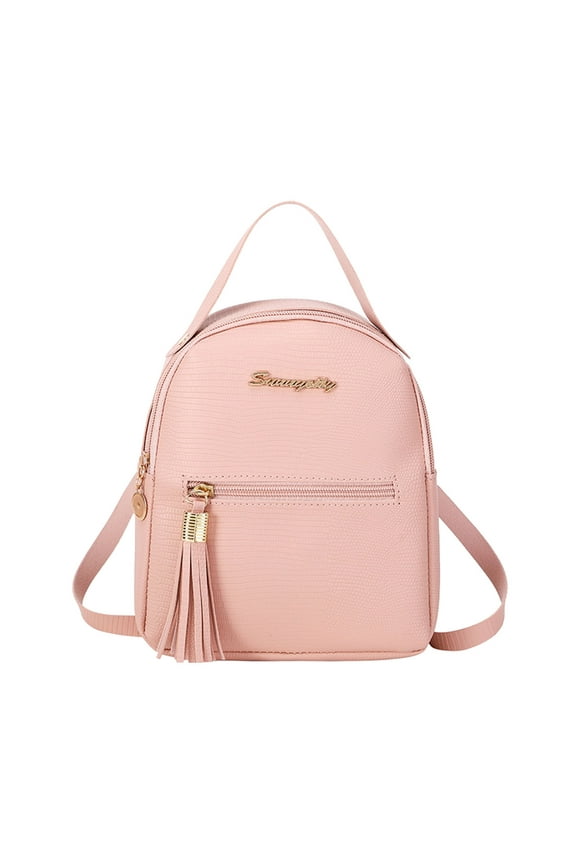 Backpack Purse for Women Leather Tassel Small Casual Daypack Crossbody Shoulder Bag