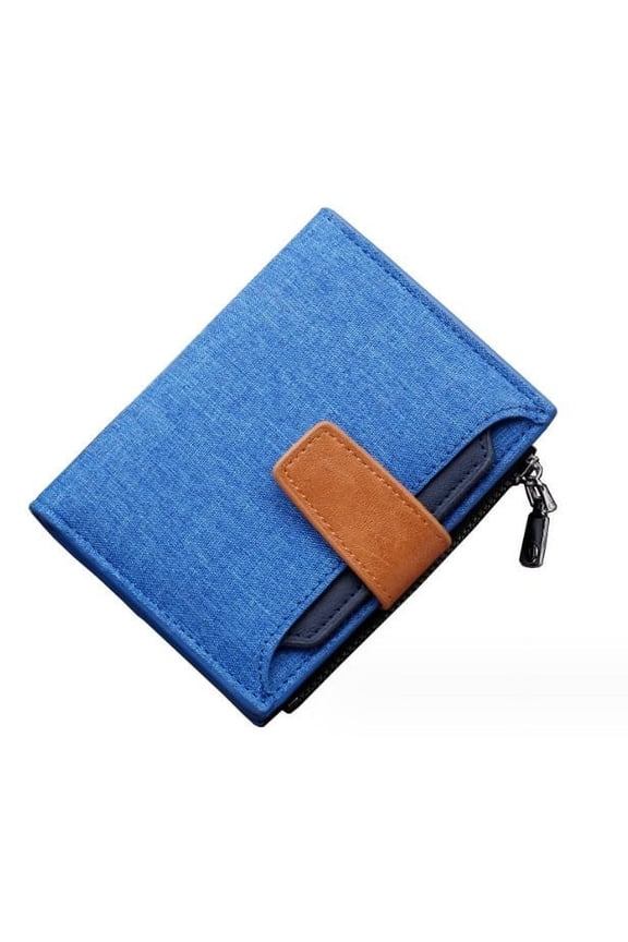 Bifold Canvas Wallets for Men RFID Slim Card Holder Wallet with Multi Slot and ID Window for Cards Checkbooks