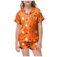 thumbnail image 1 of Faraee Boys Girls Halloween Pajamas Cute Print Short Sleeve Shirt and Shorts PJS Set 2t 3t 4t 5t 6t 7t Kids Loungewear, 1 of 4