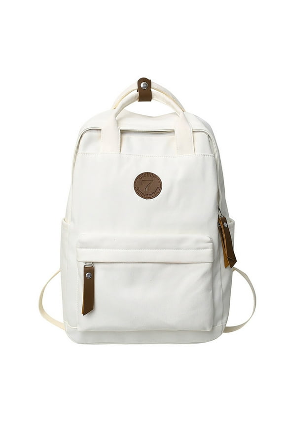 Canvas Laptop Backpack Notebook School College Rucksack Top Handle Satchel Handbag with Compartments