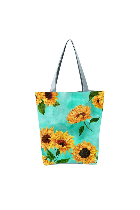Canvas Tote Bag for Women Flower Cute Reusable Handbag Shopping Beach Grocery Pouch Bags