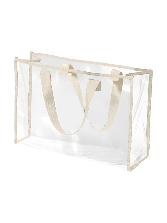 Clear Bag for Women Stadium Approved Large Pool Tote Bags Transparent Casual Handbag for Gym Concert Sports