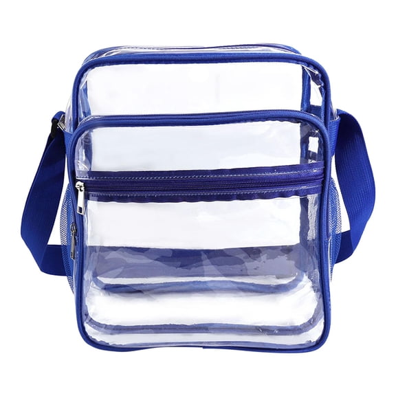 Faraee Clear Crossbody Bag with Adjustable Shoulder Strap Stadium Approved Messenger Purse Handbag Blue