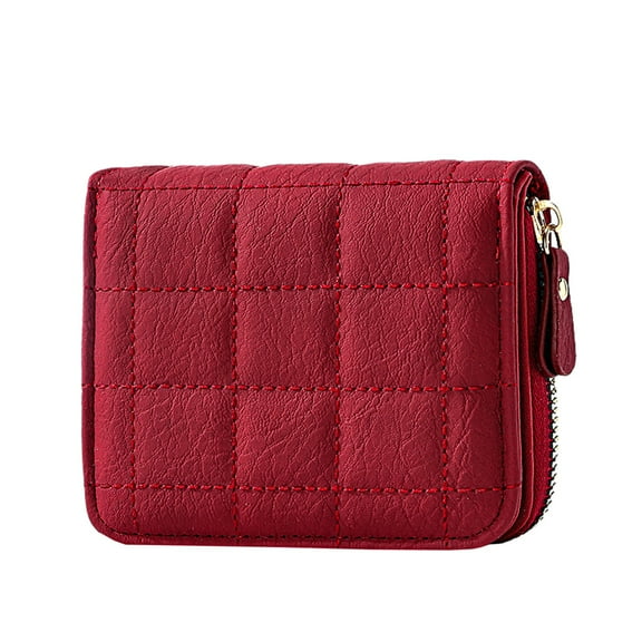 Faraee Credit Card Holder Wallet for Women Men RFID Blocking Leather Small Purse Zipper Coin Pocket Cash Bag