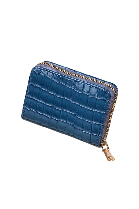 Credit Card Wallet Compact Coin Cases Holder for Women RFID Blocking Small Purse with Zipper