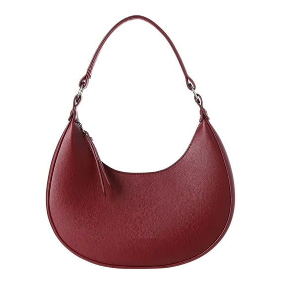 Faraee Crescent Shoulder Bags for Women Cute Hobo Tote Handbag Under the Arm Clutch Purses Red