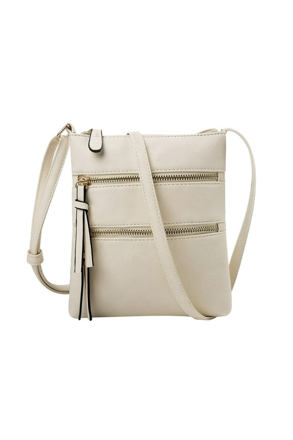 Crossbody Bag Purse for Women Small Square Shoulder Tote Handbag Lightweight Satchel Beige