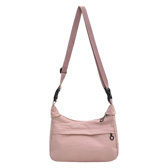 Faraee Crossbody Bag for Women Nylon Waterproof Shoulder Purse Large Capacity Messenger Bag Lightweight Antitheft Casual Pocketbooks Pink