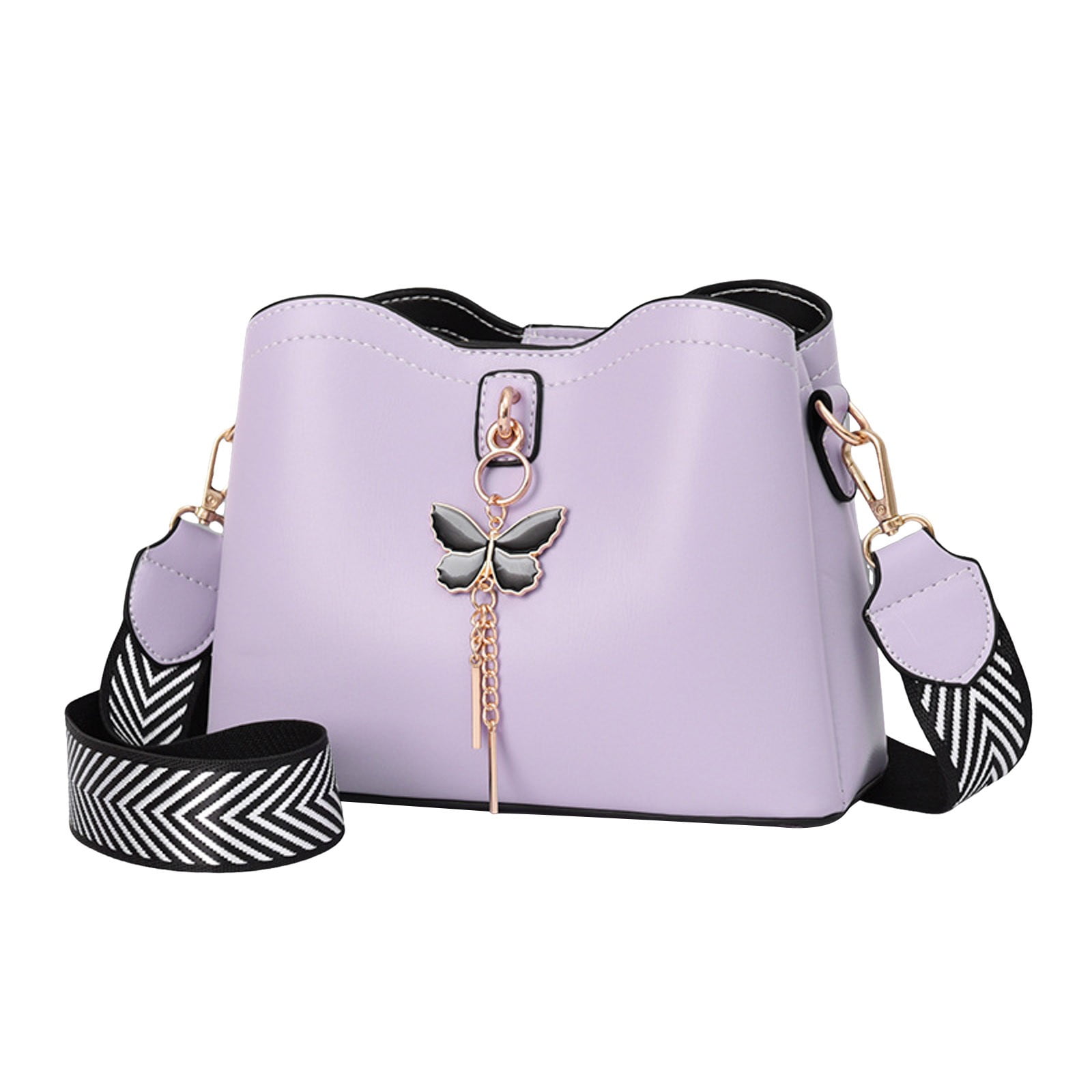 Faraee Crossbody Bags Purses for Women Trendy Leather Shoulder Handbag with Adjustable Strap Purple