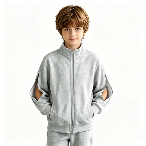 Faraee Dialysis Sweatshirts with Arm Zipper Kids Full Zip Warm Sweatshirt Jacket 4t 5t 6t 7t Boys Lightweight Hemodialysis Long Sleeve Tops Coat