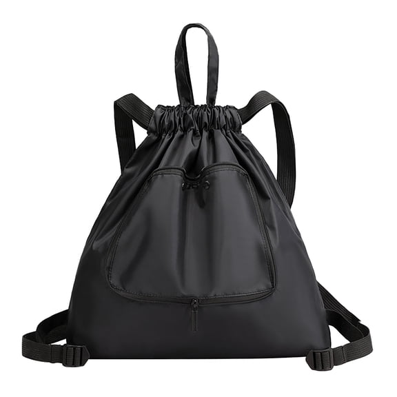 Faraee Drawstring Backpack Waterproof Sports Gym Sack Bags Casual Travel Beach Dayback with Front Pocket