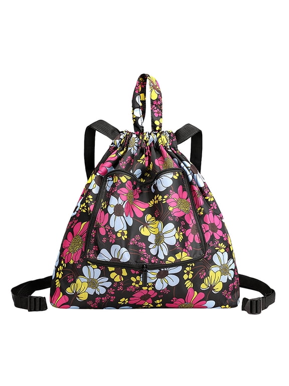 Drawstring Gym Bag for Men Waterproof Swim Pool Backpack Womens Sport Bags Casual Daypack