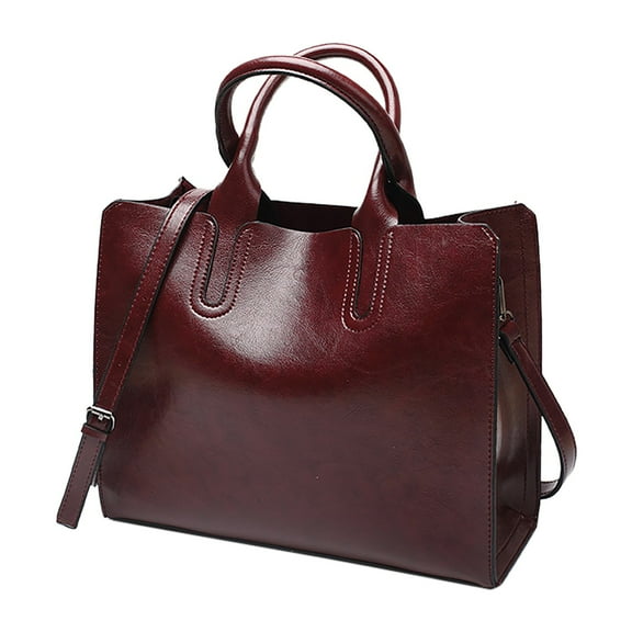 Faraee Fashion Crossbody Handbag for Women Leather Tote Purse Top Handle Satchel Shoulder Bags Coffee