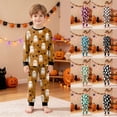 thumbnail image 1 of Faraee Halloween Pajamas for Kids Boys Girls Cute Ghost Pumpkin Print Long Sleeve Pants 2 Piece Sleepwear Set Size 2-9, 1 of 8