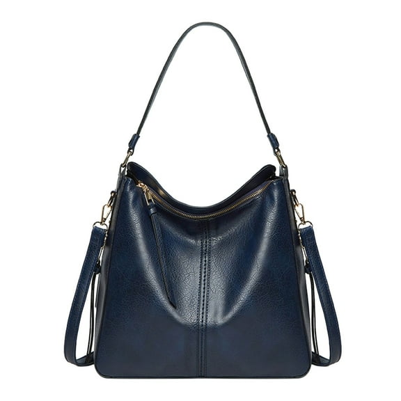 Faraee Hobo Crossbody Bags for Women Leather Hobo Handbags Retro Large Size Shoulder Bag Bucket Purse