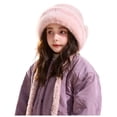 thumbnail image 1 of Faraee Kids Fuzzy Winter Trapper Hat Plush Ear Flap Hat with Tie Strings Soft Windproof Warm Snow Hat for Boys Girls Cold Weather 2‑8Y, 1 of 6