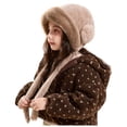 thumbnail image 1 of Faraee Kids Fuzzy Winter Trapper Hat Plush Ear Flap Hat with Tie Strings Soft Windproof Warm Snow Hat for Boys Girls Cold Weather 2‑8Y, 1 of 5