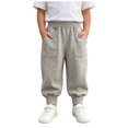 thumbnail image 1 of Faraee Kids Jogger Pants Elastic Waist Toddler Boys Casual Sweatpants with Side Pockets 2T 3T 4T 5T 6T 7T Loose Fit Solid Color Cotton Active Soft Trousers, 1 of 9
