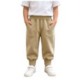 thumbnail image 1 of Faraee Kids Jogger Pants Elastic Waist Toddler Boys Casual Sweatpants with Side Pockets 2T 3T 4T 5T 6T 7T Loose Fit Solid Color Cotton Active Soft Trousers, 1 of 9