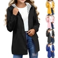thumbnail image 1 of Faraee Kids Waterproof Rain Jacket Girls Zip Up Windproof Windbreaker Striped Lined Hooded Raincoat Lightweight Outdoor Rain Outwear Size 5-14 Years, 1 of 6