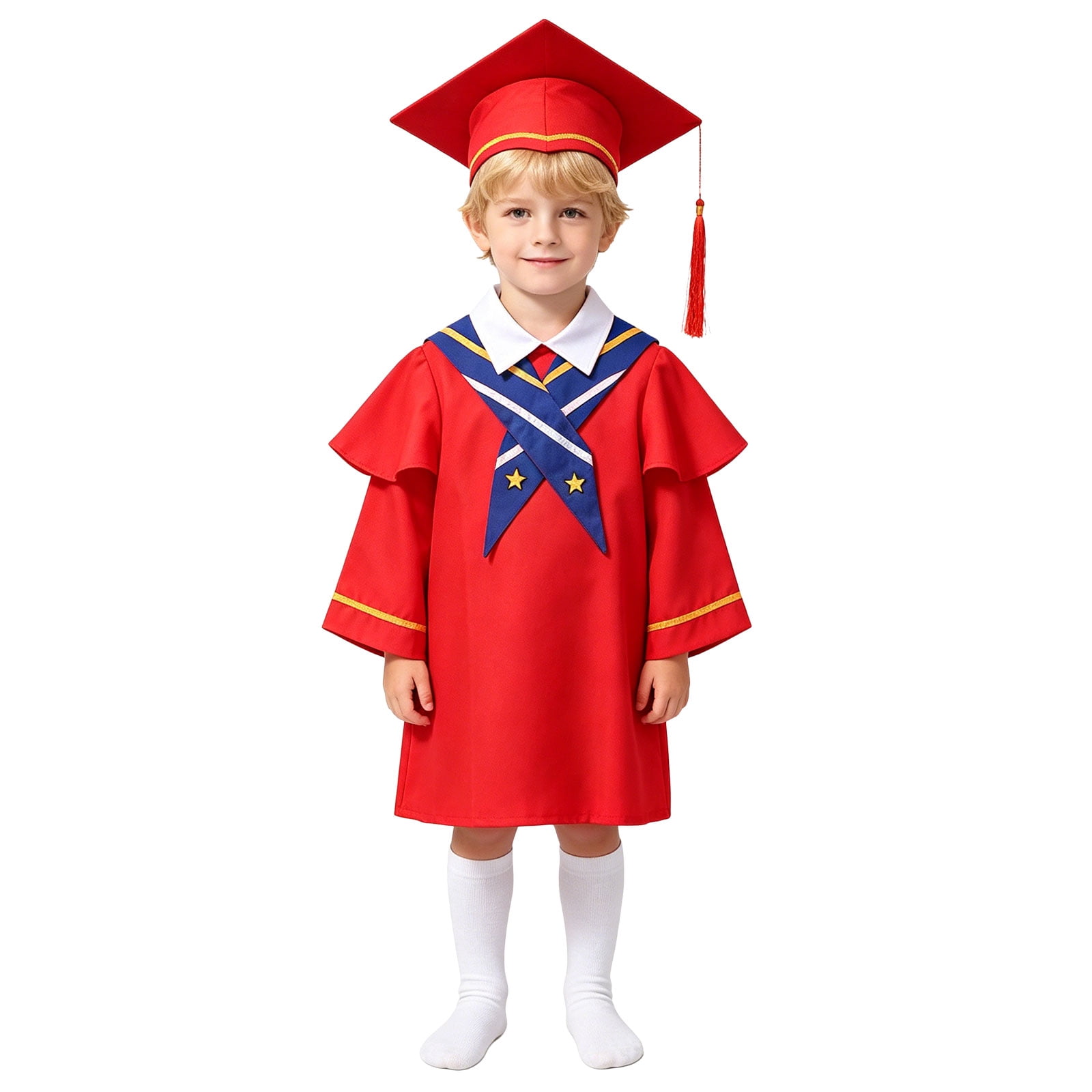 Faraee Kindergarten Graduation Cap and Gown Set Preschool Shiny Tassel ...