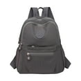 thumbnail image 1 of Faraee Laptop Backpack Purse for Women Leather Mini Bookbag Work Travel Top Handle Satchel Grey, 1 of 4