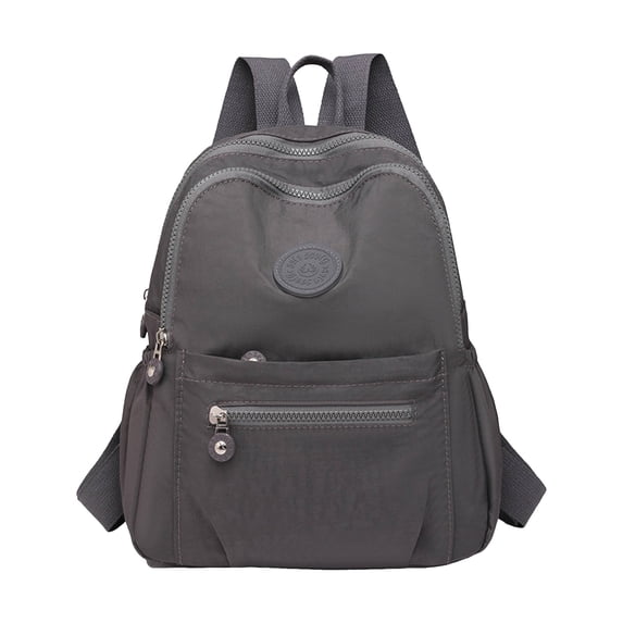 Faraee Laptop Backpack Purse for Women Leather Mini Bookbag Work Travel Top Handle Satchel Grey
