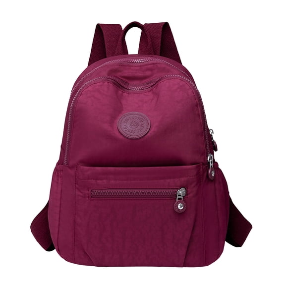 Faraee Laptop Backpack Purse for Women Leather Mini Bookbag Work Travel Top Handle Satchel Hot Pink